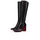 Christian Louboutin Kronobotte 85mm Calf Knee High Boots Black Women