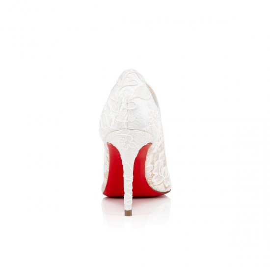 Christian Louboutin Lace 554 85mm Dentelle Lace Pumps Off White Women