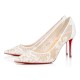 Christian Louboutin Lace 554 85mm Dentelle Lace Pumps Off White Women