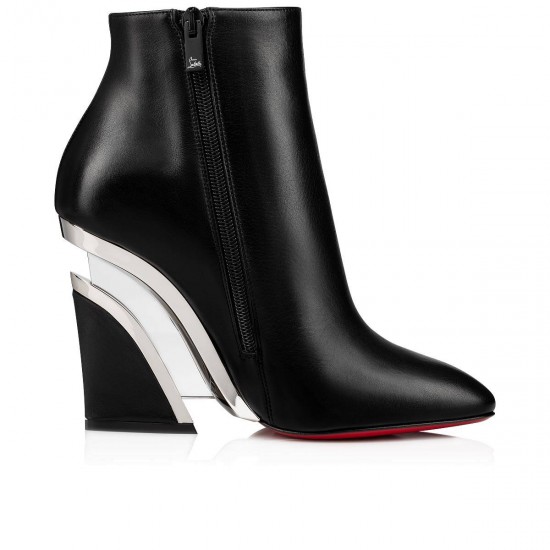 Christian Louboutin Levitibootie 100mm Calf Ankle Boots Black Women Christian Louboutin Levitibootie 100mm Calf Ankle Boots Black Women