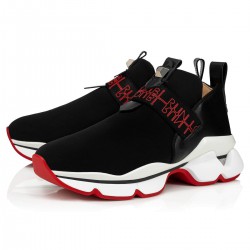 Christian Louboutin Lipsyrun Neopren Low Top Sneakers Black Women