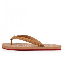 Christian Louboutin Loubi Flip Donna Rubb Flip Flops Nude 2 Women