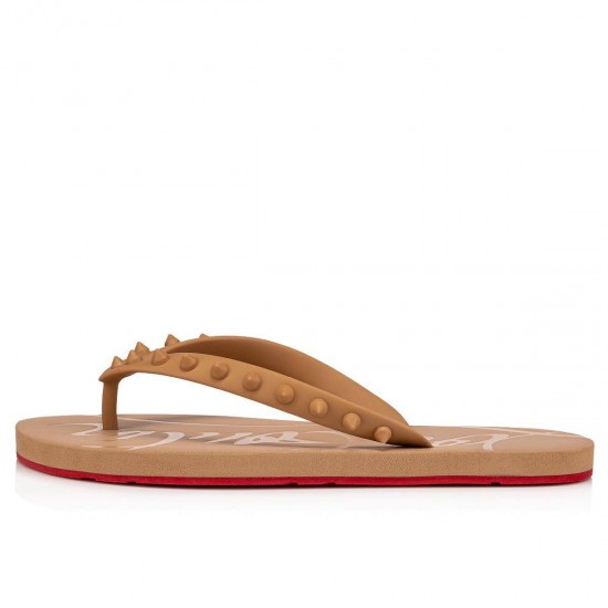 Christian Louboutin Loubi Flip Donna Rubb Flip Flops Nude 2 Women