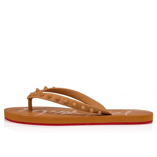 Christian Louboutin Loubi Flip Donna Rubb Flip Flops Nude 4 Women