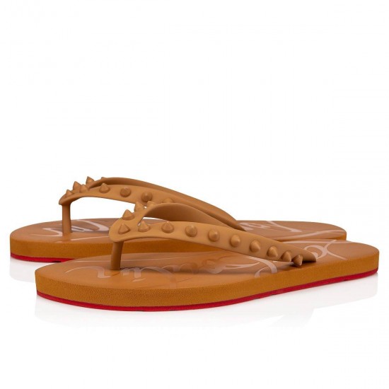 Christian Louboutin Loubi Flip Donna Rubb Flip Flops Nude 4 Women