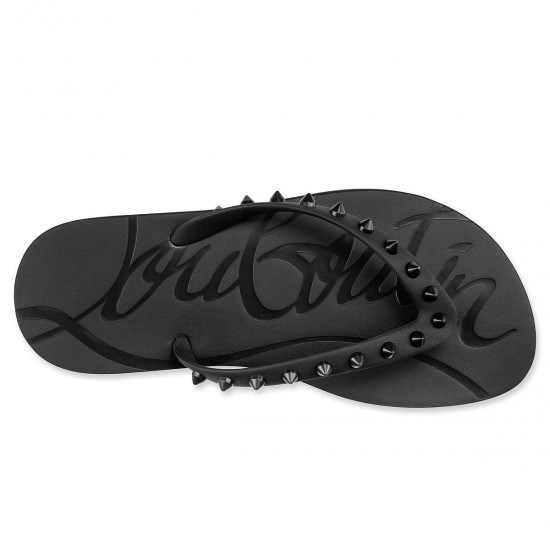 Christian Louboutin Loubi Flip Donna Gomme Flip Flops Black Women