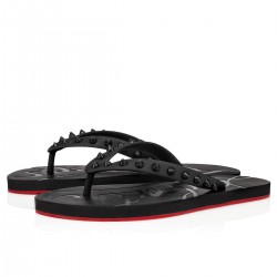 Christian Louboutin Loubi Flip Donna Gomme Flip Flops Black Women