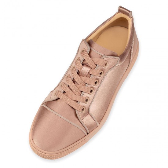 Christian Louboutin Louis Junior Orlato Satin Low Top Sneakers Nude 2 Women