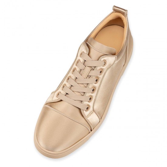 Christian Louboutin Louis Junior Orlato Satin Low Top Sneakers Nude 1 Women