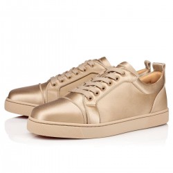 Christian Louboutin Louis Junior Orlato Satin Low Top Sneakers Nude 1 Women