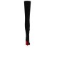 Christian Louboutin Louise X 100mm Suede Thigh High Boots Black Women