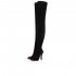 Christian Louboutin Louise X 100mm Suede Thigh High Boots Black Women