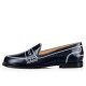 Christian Louboutin Mocalaureat Calf Loafers Blue/White Women