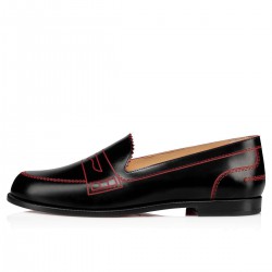 Christian Louboutin Mocalaureat Calf Loafers Black/Loubi Women