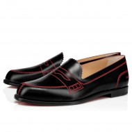 Christian Louboutin Mocalaureat Calf Loafers Black/Loubi Women