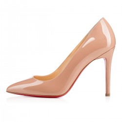 Christian Louboutin Pigalle 100mm Patent Leather Pumps Nude Women