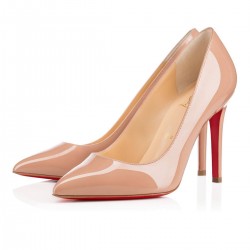 Christian Louboutin Pigalle 100mm Patent Leather Pumps Nude Women