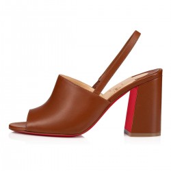 Christian Louboutin Pigasling 85mm Leather Sandals Cuoio Women