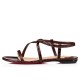 Christian Louboutin Selima Calf Ali Flat Sandals Brown Women