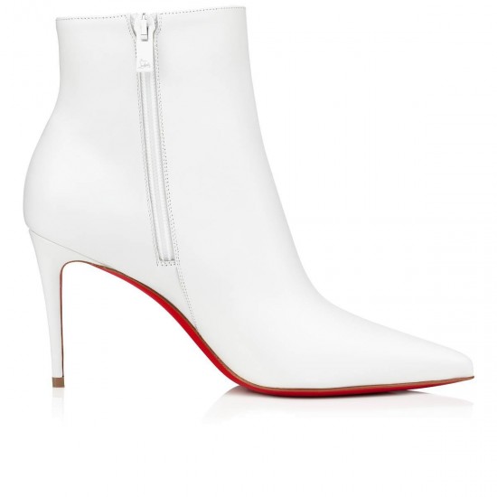 Christian Louboutin So Kate Booty 85mm Calf Ankle Boots White Women