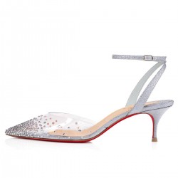 Christian Louboutin Spikaqueen 55mm Pvc Sandals Version Jeans Women