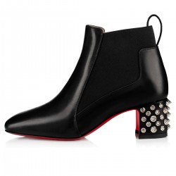 Christian Louboutin Study 55mm Leather Chelsea Boots Black/Silver Women