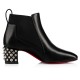 Christian Louboutin Study 55mm Leather Chelsea Boots Black/Silver Women