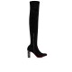 Christian Louboutin Study Stretch 85mm Suede Thigh High Boots Black Women