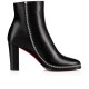 Christian Louboutin Telezip 85mm Leather Booties Black/Black Lucido Women