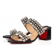 Christian Louboutin Tina Goes Mad 55mm Leather Sandals Black Women