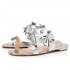 Christian Louboutin Tina In The Desert Specchio Flat Sandals Silver Women