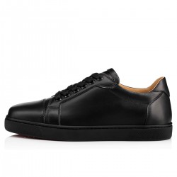 Christian Louboutin Vieira Leather Low Top Sneakers Black Women