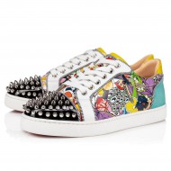 Christian Louboutin Vieira Spikes Orlato Patent Leather Low Top Sneakers Multi Women