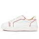 Christian Louboutin Vieirissima Calf Low Top Sneakers White/Red Women